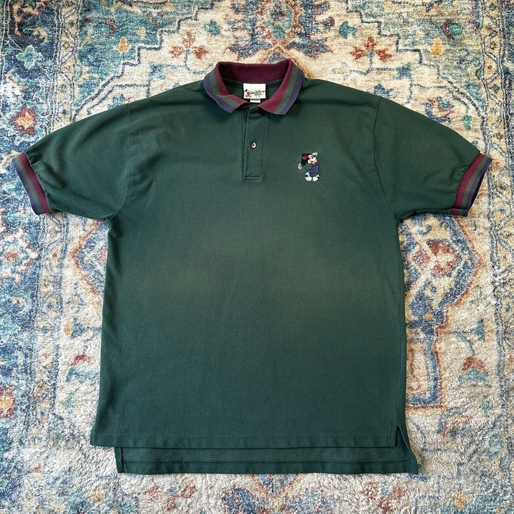 Vintage Disney Mickey Mouse Golf Polo Shirt Large